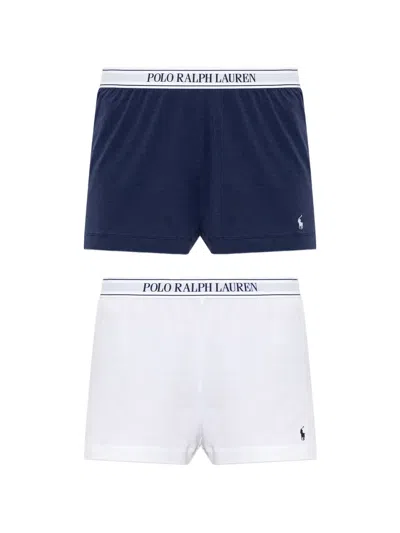 Polo Ralph Lauren Logo-embroidered Underwear Shorts Set In White