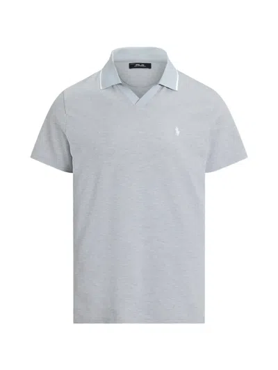 Polo Ralph Lauren Logo-embroidered V-neck T-shirt In Gray