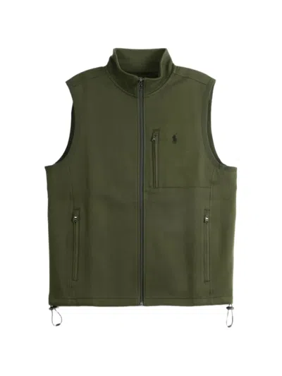 Polo Ralph Lauren Logo-embroidered Zip-up Vest In Purple