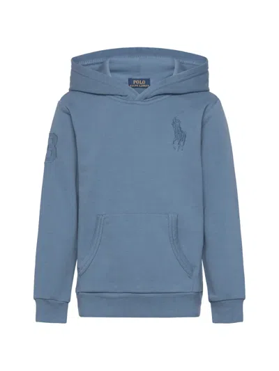 Polo Ralph Lauren Logo-embroidery Hoodie In Blue