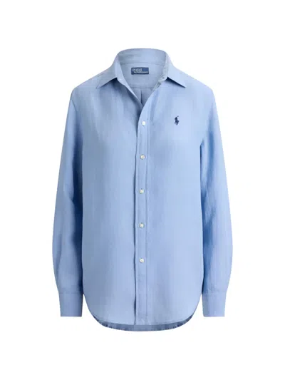 Polo Ralph Lauren Logo-embroidery Shirt In Blue