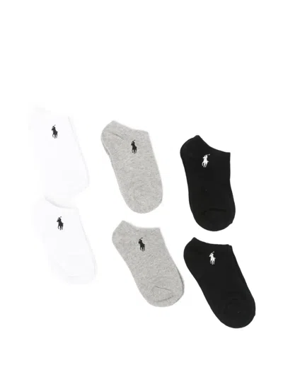 Polo Ralph Lauren Kids' Logo-embroidery Socks Set (set Of Six) In Multi
