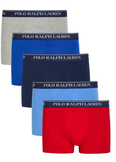 Polo Ralph Lauren Logo-jacquard Stretch-cotton Trunks In Multi