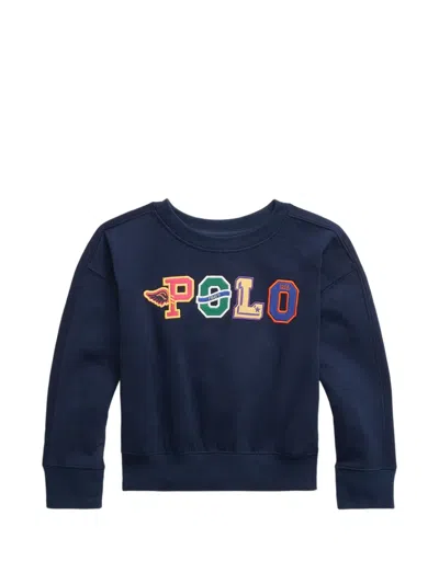 Polo Ralph Lauren Logo-patch Sweatshirt In Blue