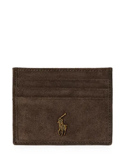 Polo Ralph Lauren Logo-plaque Card Holder In Brown