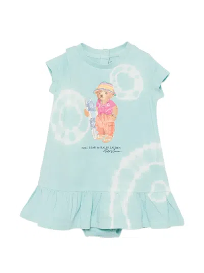 Polo Ralph Lauren Babies' Logo-print Dress (set Of Two) In Blue