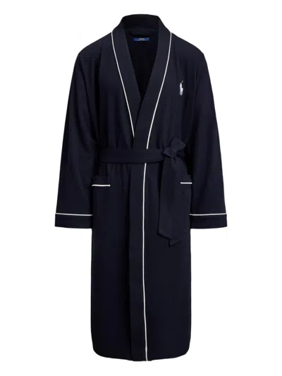 Polo Ralph Lauren Logo-print Robe In Blue