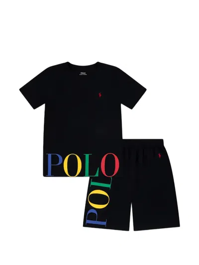 Polo Ralph Lauren Kids' Logo-print Shorts Set In Black