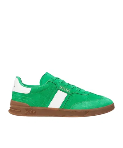 Polo Ralph Lauren Logo-strapped Casual Sneakers In Green