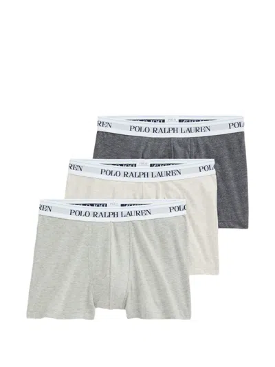 Polo Ralph Lauren Logo-waistband Boxer Briefs Set In Gray