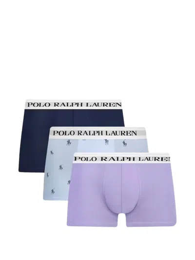 Polo Ralph Lauren Logo-waistband Boxers (set Of Three) In Multi