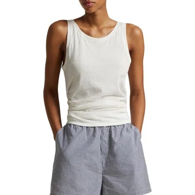 Polo Ralph Lauren Long & Lean Cotton Jersey Lounge Tank In Egret