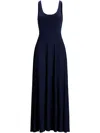 Polo Ralph Lauren Long Cotton Dress In Blue