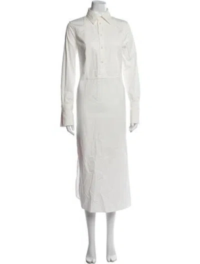 Pre-owned Polo Ralph Lauren Long Dress In White