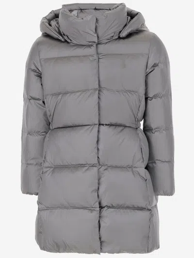 Polo Ralph Lauren Kids' Long Padded Down Jacket With Logo In Gray