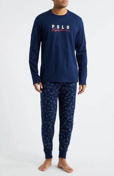 Polo Ralph Lauren Long Pajamas In Blue