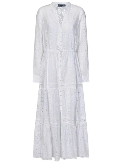 Polo Ralph Lauren Long Shirt Dress In White