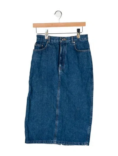 Pre-owned Polo Ralph Lauren Long Skirt In Blue