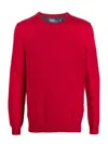 Polo Ralph Lauren Long Sleeve Crew Neck Pullover In Red