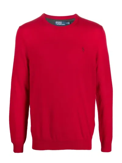 Polo Ralph Lauren Long Sleeve Basic Pullover Clothing In Red