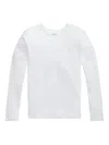 Polo Ralph Lauren Kids' Long-sleeve Basic T-shirt In White