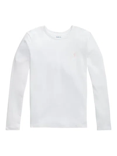 Polo Ralph Lauren Kids' Long-sleeve Basic T-shirt In White