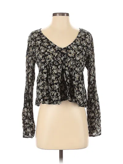 Pre-owned Polo Ralph Lauren Long Sleeve Blouse In Black