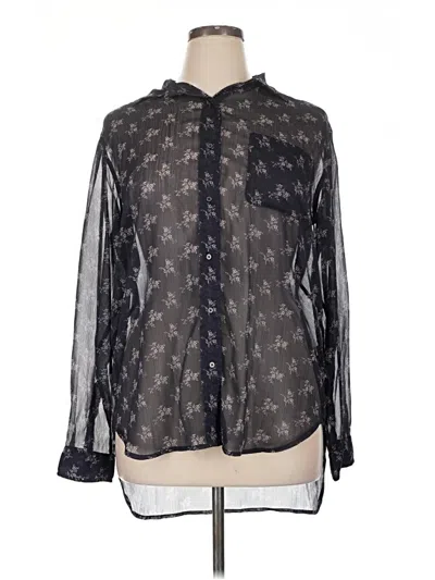 Pre-owned Polo Ralph Lauren Long Sleeve Blouse In Black