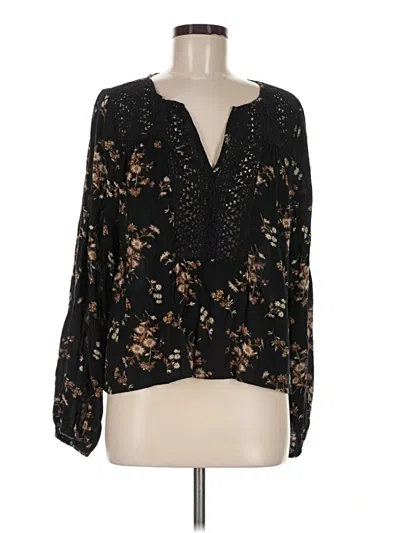 Pre-owned Polo Ralph Lauren Long Sleeve Blouse In Black