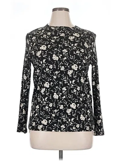 Pre-owned Polo Ralph Lauren Long Sleeve Blouse In Black