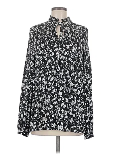 Pre-owned Polo Ralph Lauren Long Sleeve Blouse In Black