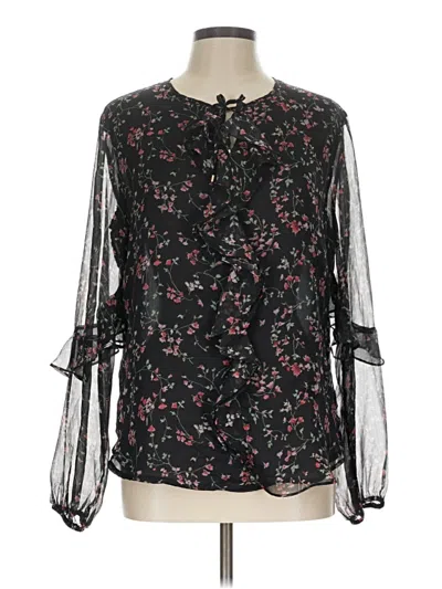 Pre-owned Polo Ralph Lauren Long Sleeve Blouse In Black