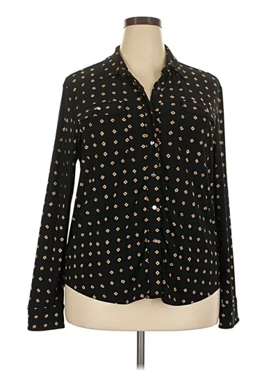 Pre-owned Polo Ralph Lauren Long Sleeve Blouse In Black
