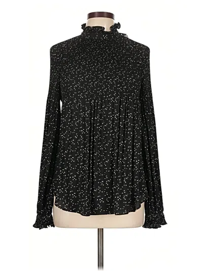 Polo Ralph Lauren Long Sleeve Blouse In Black
