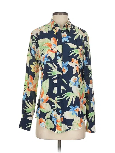 Pre-owned Polo Ralph Lauren Long Sleeve Blouse In Blue