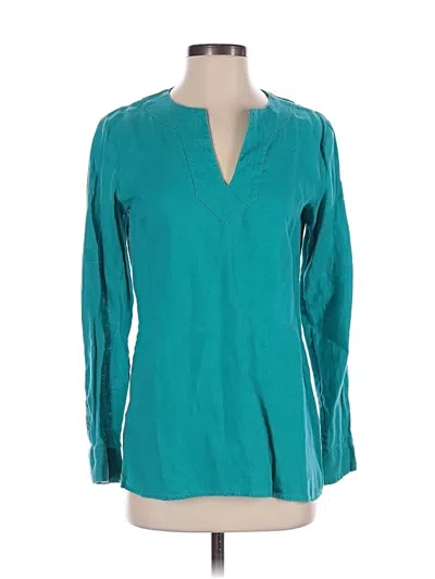 Pre-owned Polo Ralph Lauren Long Sleeve Blouse In Blue