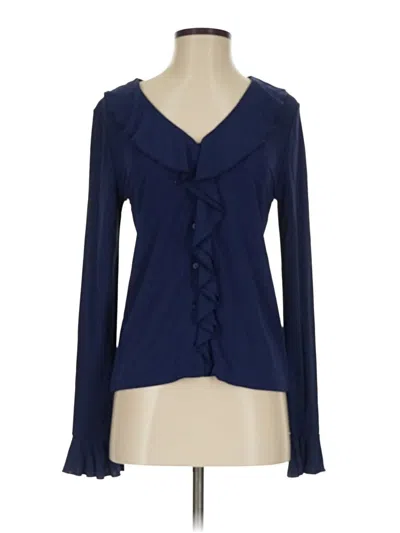 Polo Ralph Lauren Long Sleeve Blouse In Blue