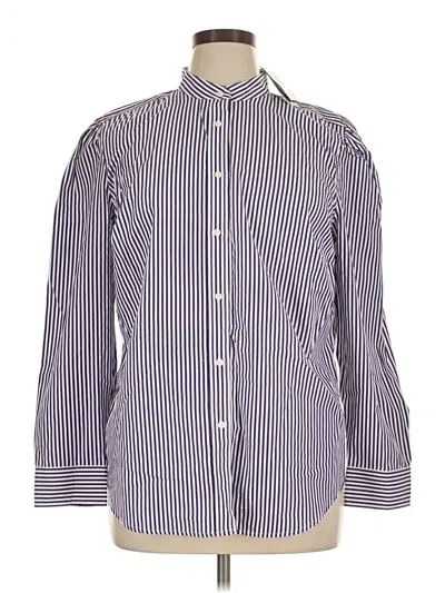 Polo Ralph Lauren Long Sleeve Blouse In Blue