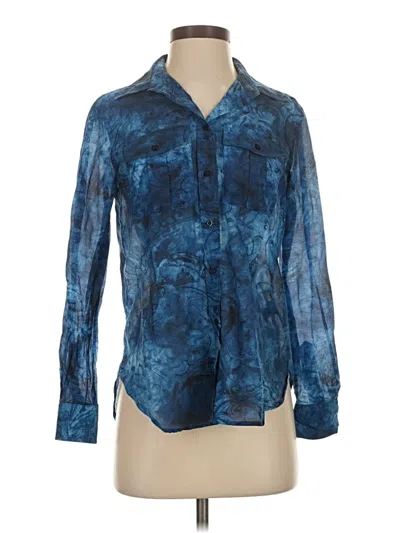 Pre-owned Polo Ralph Lauren Long Sleeve Blouse In Blue