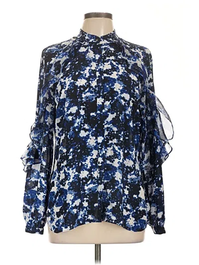 Pre-owned Polo Ralph Lauren Long Sleeve Blouse In Blue