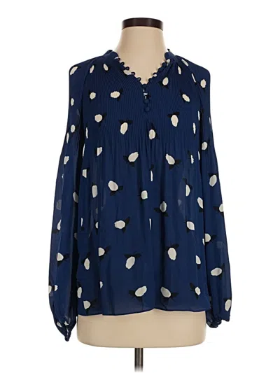 Pre-owned Polo Ralph Lauren Long Sleeve Blouse In Blue