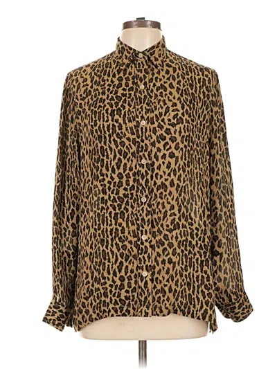 Pre-owned Polo Ralph Lauren Long Sleeve Blouse In Gold
