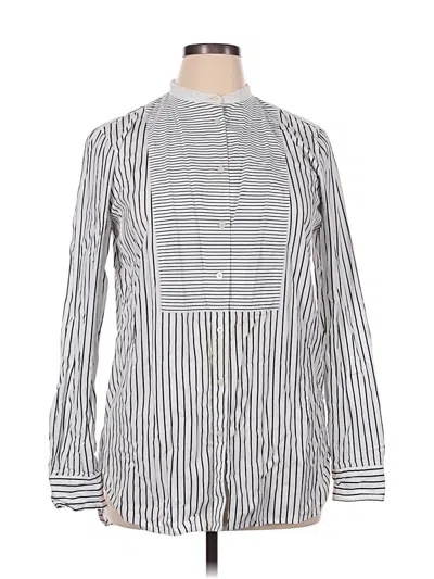 Pre-owned Polo Ralph Lauren Long Sleeve Blouse In Gray