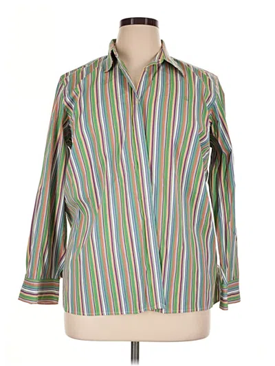 Pre-owned Polo Ralph Lauren Long Sleeve Blouse In Green