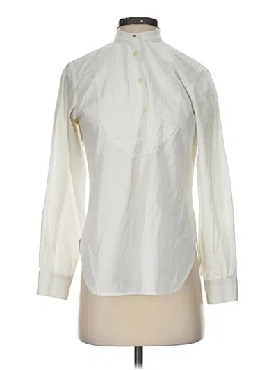 Pre-owned Polo Ralph Lauren Long Sleeve Blouse In Ivory