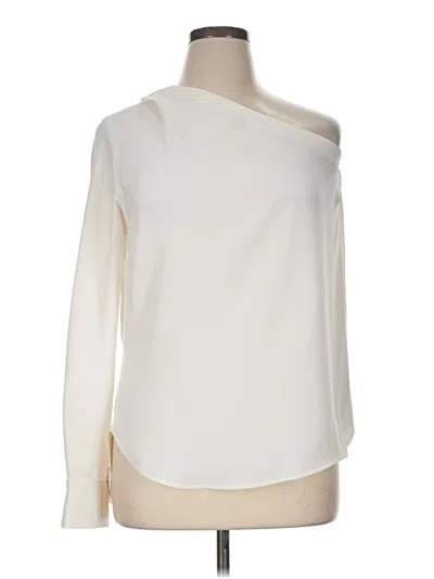 Pre-owned Polo Ralph Lauren Long Sleeve Blouse In Ivory