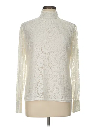 Pre-owned Polo Ralph Lauren Long Sleeve Blouse In Ivory