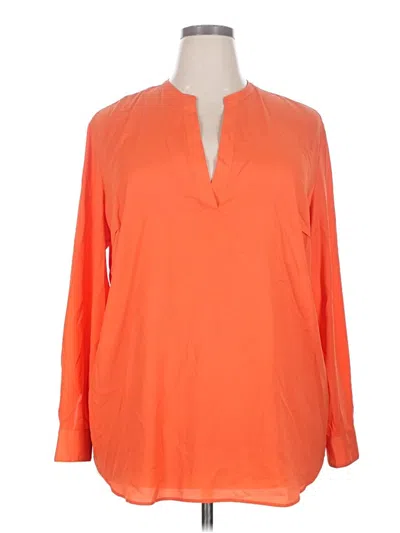 Pre-owned Polo Ralph Lauren Long Sleeve Blouse In Orange