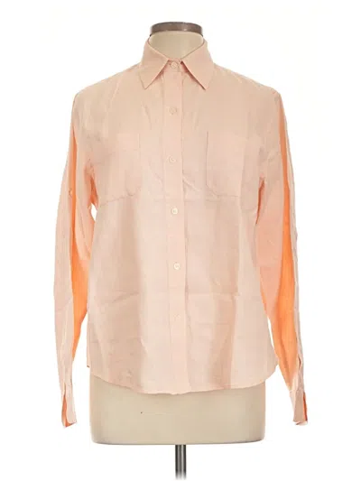 Pre-owned Polo Ralph Lauren Long Sleeve Blouse In Orange