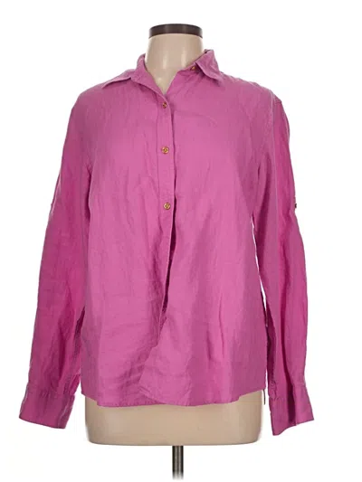 Pre-owned Polo Ralph Lauren Long Sleeve Blouse In Pink